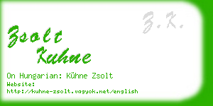 zsolt kuhne business card